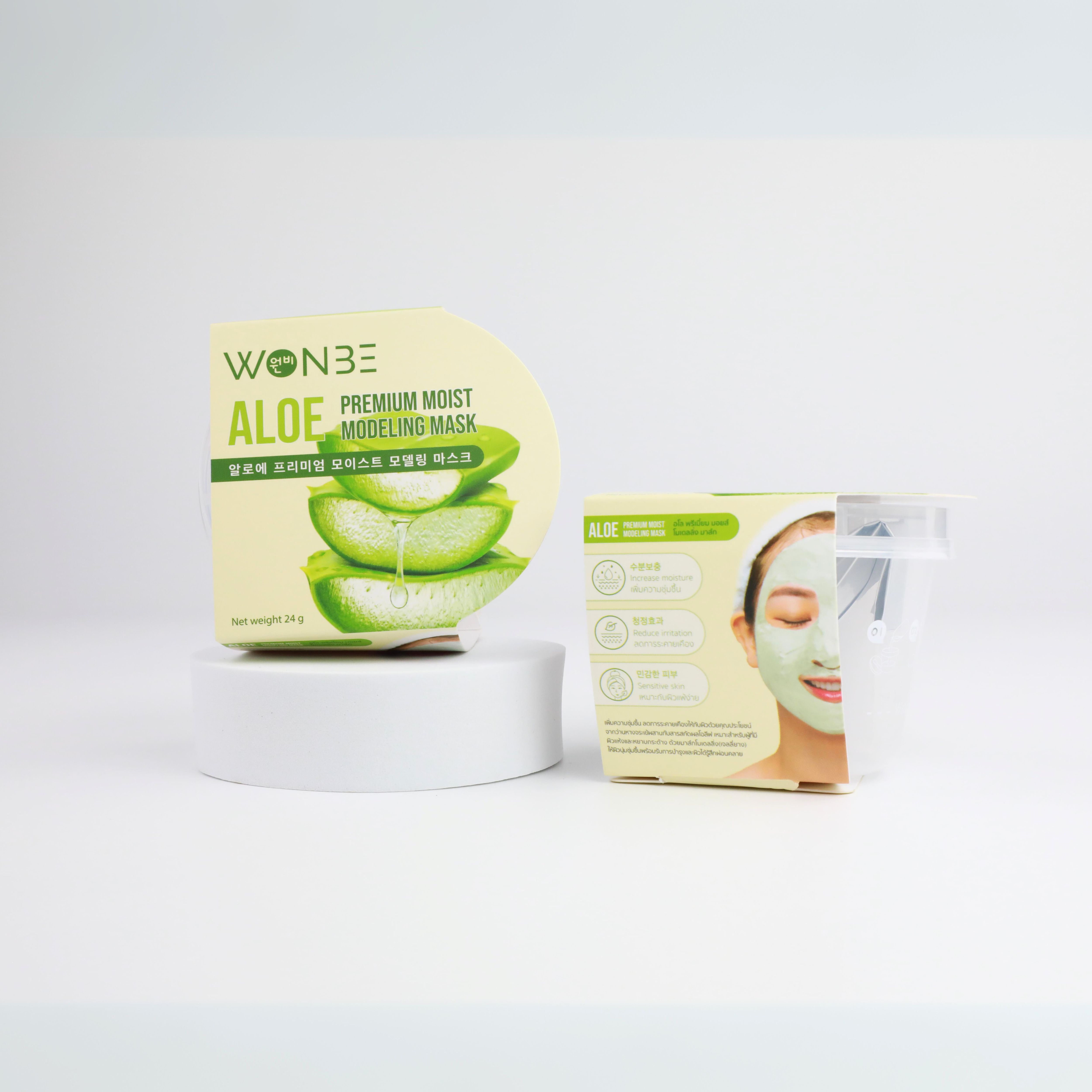 WONBE [วอนบี] อโล พรีเมี่ยม มอยส์ โมเดลลิ่ง มาส์ก 24 กรัม I WONBE ALOE PREMIUM MOIST MODELING MASK 24g